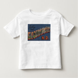 Bismarck, North Dakota - Large Letter Scenes Toddler T-shirt