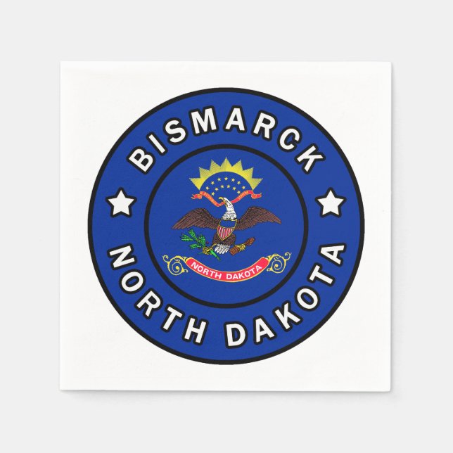 Bismarck North Dakota Napkins (Front)