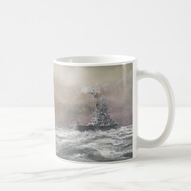 Bismarck signals Prinz Eugen 0959hrs 24th May Coffee Mug (Right)