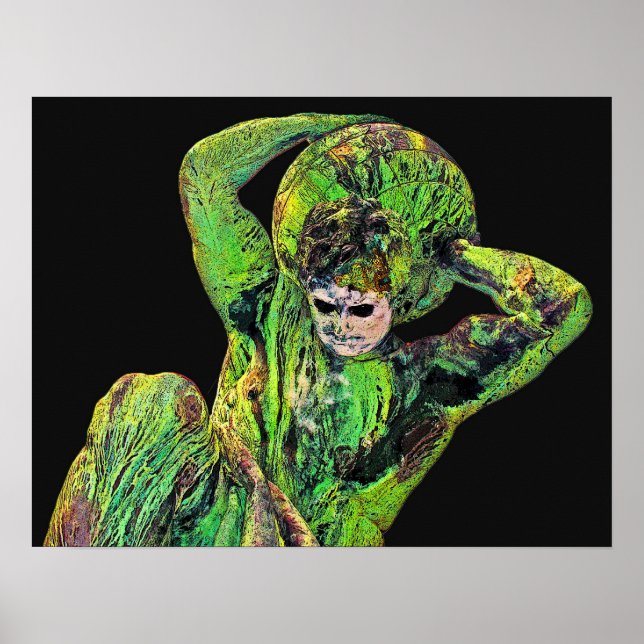 Bismarck Statue, Berlin, Greek God Atlas, Black Ba Poster (Front)