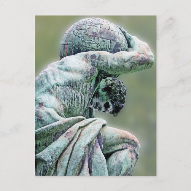 Bismarck Statue, Berlin, Greek God Atlas, Green Ba Postcard (Front)