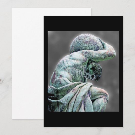 Bismarck Statue, Berlin, Greek God Atlas, Grey Bac (Front/Back)