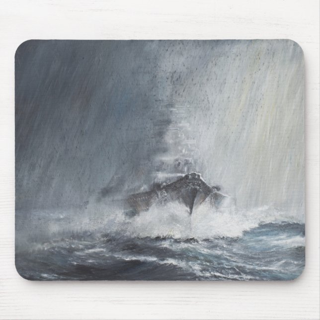 Bismarck through curtains of rain sleet mouse pad (Front)