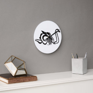 Bismillah Bism Allah Arabic Calligraphy Islam Art Round Clock
