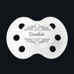 Bismillah Pacifier<br><div class="desc">"In the name of Allah" or "In the name of God".</div>