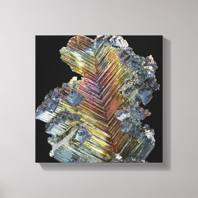 Bismuth crystal canvas print (Front)