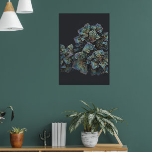 Bismuth Crystal Rainbow Holographic Mineral Fine A Poster