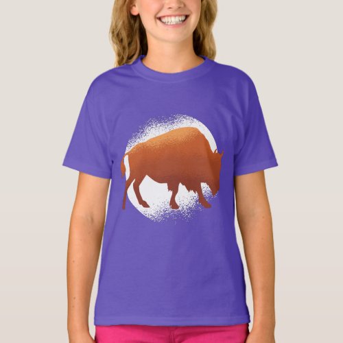 Bison American National Mammal Buffalo T_Shirt
