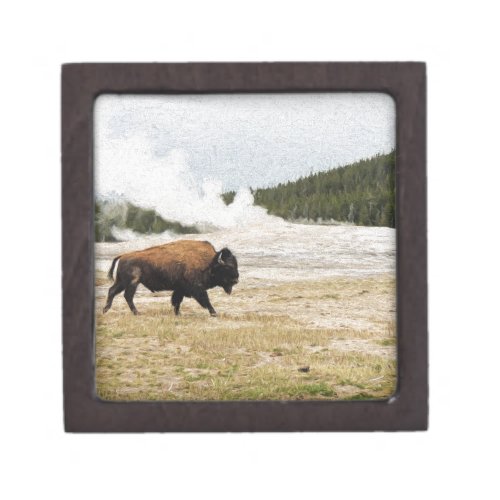 Bison and Old Faithful Gift Box