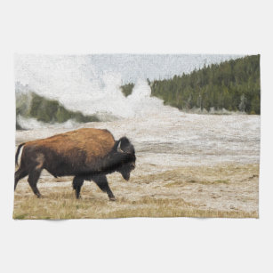 Bison and Grizzly Bear Kitchen Towel Set