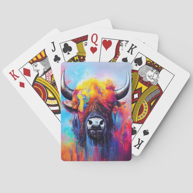 Bison  Animal Discovery Adventure Nature Planet  Poker Cards (Back)