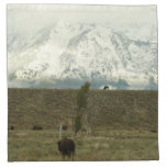 Bison at Grand Teton National Park Photography Cloth Napkin