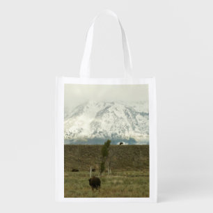 Bison at Grand Teton National Park Photography Grocery Bag