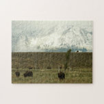 Bison at Grand Teton National Park Photography Jigsaw Puzzle