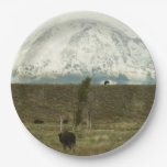 Bison at Grand Teton National Park Photography Paper Plates