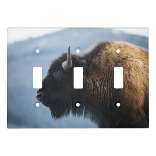 Bison at Lamar Valley Yellowstone Light Switch Cover