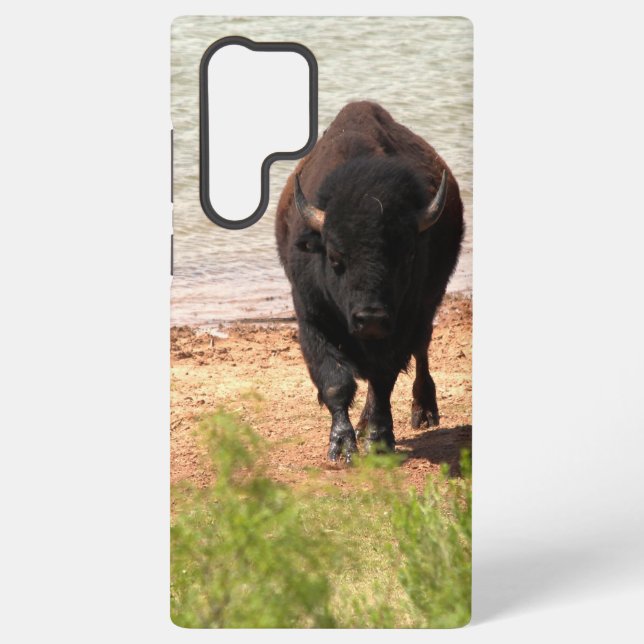 Bison At The Lake Samsung Phone Cases (Back)