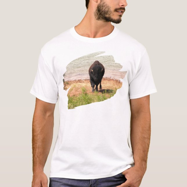Bison At The Water T-Shirt (Front)