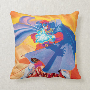 Bison Attack Throw Pillow