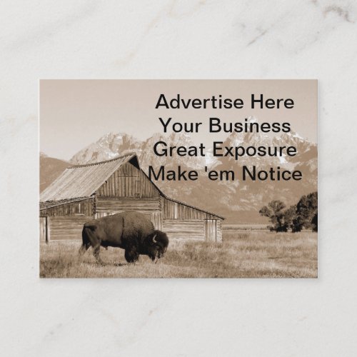 BisonBarn Sepia Business Card