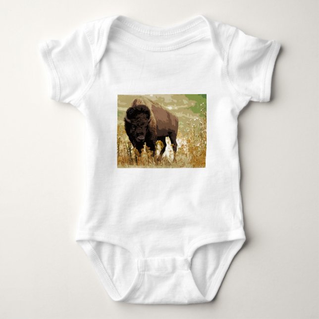 Bison / Buffalo Baby Bodysuit (Front)