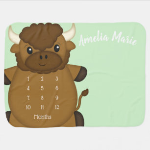 Bison Buffalo Baby Shower Baby Blanket