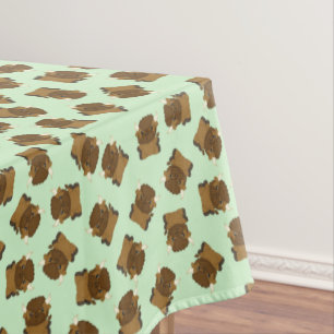 Bison Buffalo Birthday Party Green Tablecloth