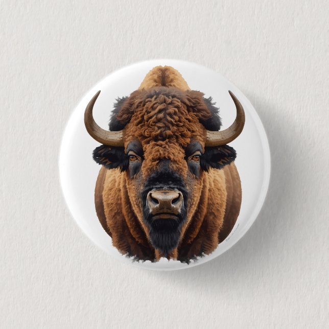 Bison / Buffalo Button (Front)