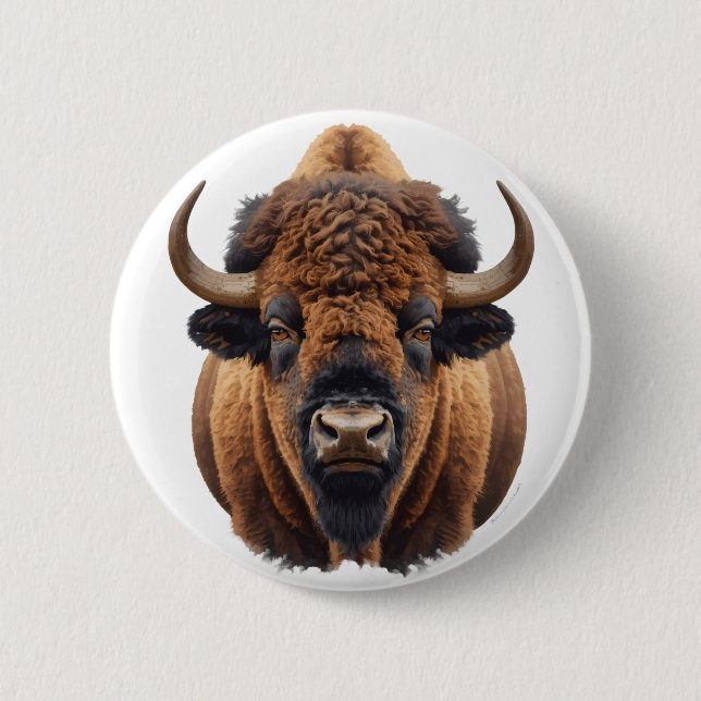Bison / Buffalo Button (Front)