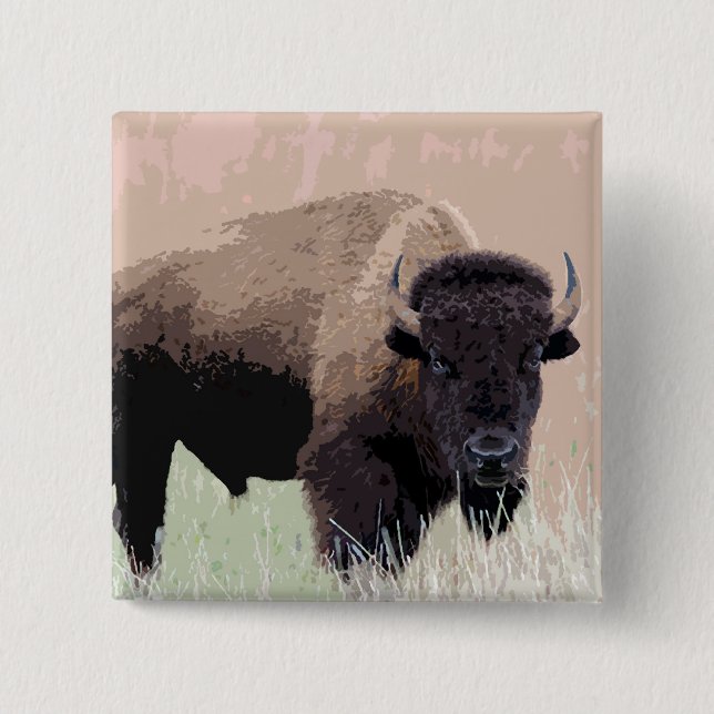 Bison / Buffalo Button (Front)