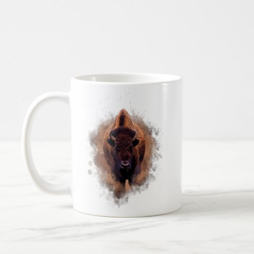 Bison Buffalo Cattle  Illustration  Coffee Mug
