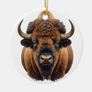 Bison / Buffalo Ceramic Ornament