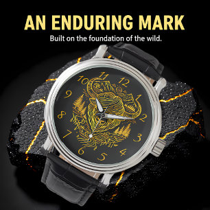 Bison Buffalo Illustration in a Scenic Landscape Watch