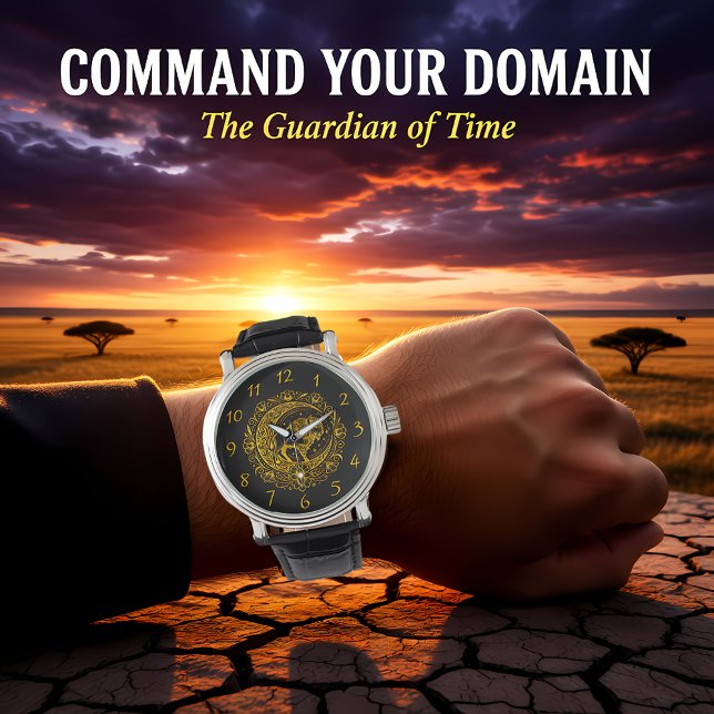 Bison Buffalo in Intricate Floral Design Pattern Watch (Creator Uploaded)