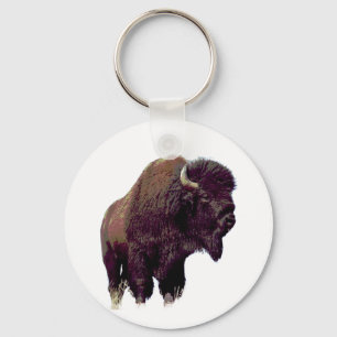 Bison Buffalo Keychain