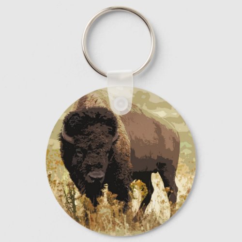 Bison  Buffalo Keychain