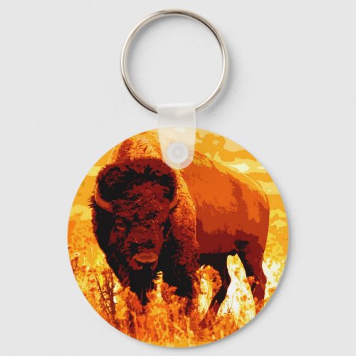 Bison  Buffalo Keychain