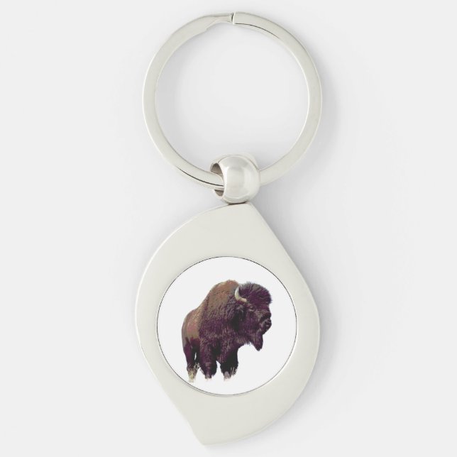 Bison Buffalo  Keychain (Front)