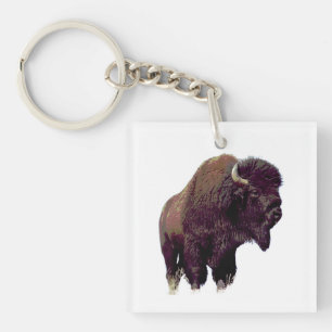 Bison Buffalo Keychain