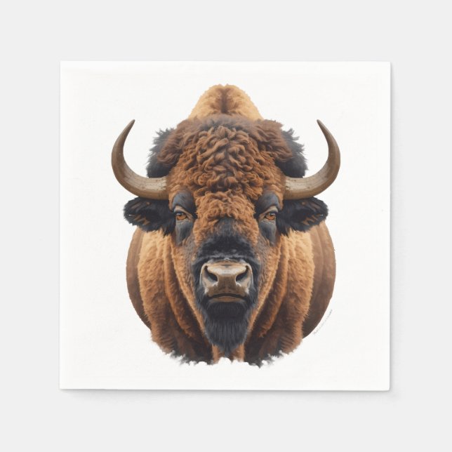 Bison / Buffalo Napkins (Front)