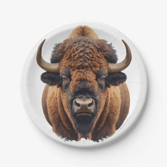 Bison / Buffalo Paper Plates (Front)