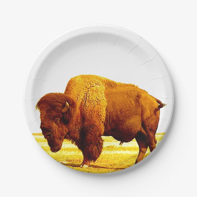 Bison / Buffalo Paper Plates (Front)