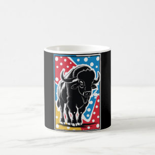 Bison - Buffalo Pop Art Vintage Retro Coffee Mug