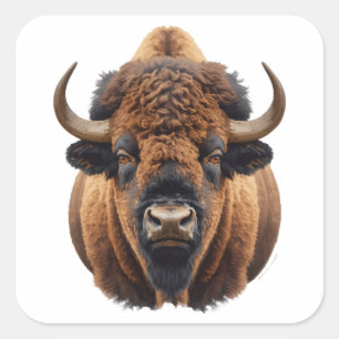 Bison / Buffalo Square Sticker