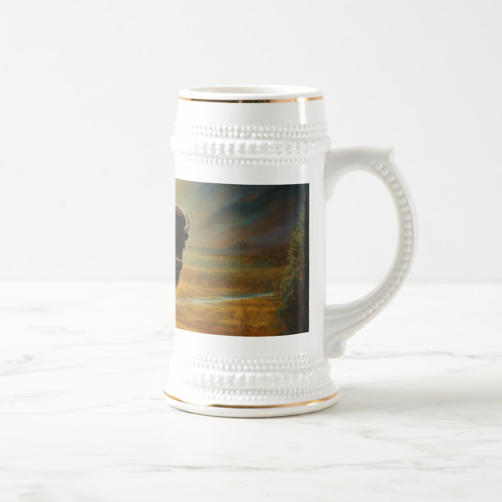 Discover Bison Buffalo Sunset View Beer Stein