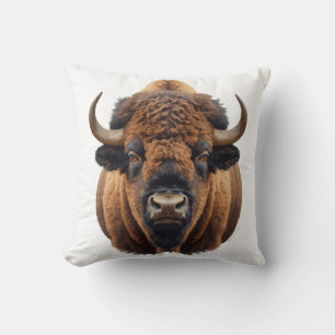 Bison / Buffalo Throw Pillow