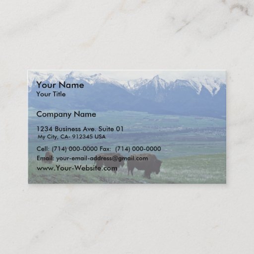 Customizable Bison Business Card Templates