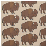 Bison Cartoon Fabric