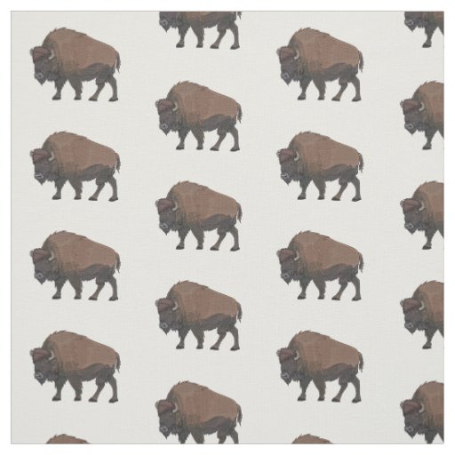 Bison cartoon illustration fabric