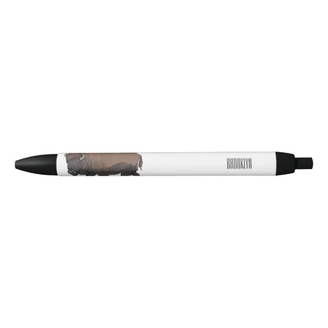Bison cartoon illustration pen (Front)